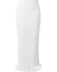 Amy Lynn - Chelsea Cotton Ivory Maxi Skirt - Lyst