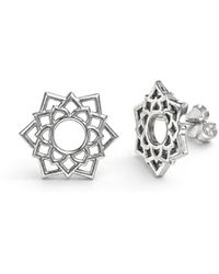 The Jewellery Store London - Crown /Sahastrara Chakra Stud Earrings - Lyst
