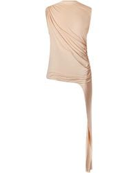 Chuks Collins - Neutrals Bri Sleeveless Tan Dress-Top - Lyst