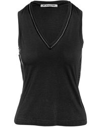 Conquista - Zip Detail Sleeveless Top Jersey - Lyst