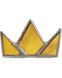 Laura Daili - Golden Crown – Mirror Brooch - Lyst