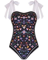 Jessie Zhao New York - Jungle Puzzle Reversible One-Piece Swimsuit - Lyst