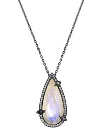 SALLY SKOUFIS - Nourish Necklace With Natural Diamond & Moonstone - Lyst