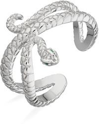 Scream Pretty - Snake Open Ring With Eyes - Lyst