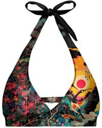 Aloha From Deer - Japanese Heron Halter Neck Bikini Top - Lyst