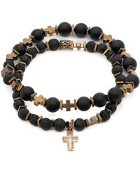 Ebru Jewelry - Gold Cross Bracelet Set - Lyst