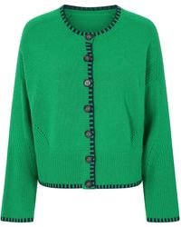 Loop Cashmere - Cashmere Blanket Stitch Cardigan - Lyst