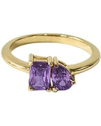 Belinda Jewelz - Toi Et Moi Amethyst Birthstone Ring - Lyst