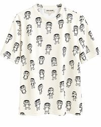 Julia Allert - Art Print Crew Neck T-Shirt – Ivory - Lyst