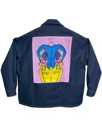 Zasta Studio - Zodiac Virgo Denim Embroidered Coat Jacket - Lyst
