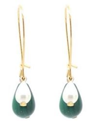 SALOME - Penelope Malachite 3-In-1 Earrings - Lyst
