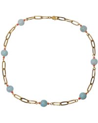 By Virgo - Aqua Jade Chain Necklace - Lyst