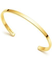 Unaloe - Small Band Open Cuff Bracelet For – Plated Luxury Jewelry - Lyst