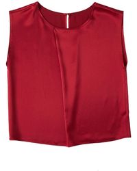 Soft Strokes Silk - Pure Silk Sleeveless Boxy Fit Cropped Blouse - Lyst