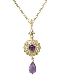 Vintouch Italy - Filigrana Gold-plated Amethyst Necklace - Lyst