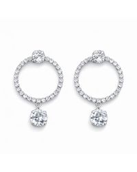 Maison De Gala - Crystal Halo Drop Earrings - Lyst