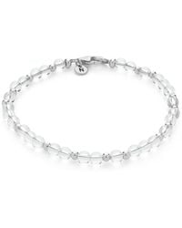 Nellou Jewellery - Neutrals Jewel Bead April Birthstone Bracelet Sterling - Lyst