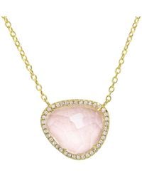 KAMARIA - Marina Lab Created Gemstone Necklace With Crystals - Lyst