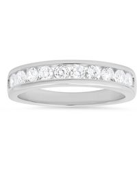 Kylie Harper - Sterling Channel-Set Round Cz Band Ring - Lyst