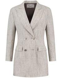Vulto - Neutrals Silk Linen Jacket - Lyst