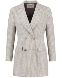 Vulto - Neutrals Silk Linen Jacket - Lyst