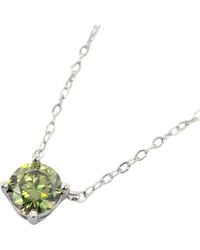 Harfi - Peridot Moissanite Crystal Sterling Necklace - Lyst