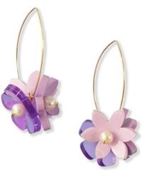 By Chavelli - Flowerball Dangly Earrings - Lyst