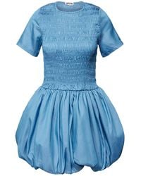 Amy Lynn - Eleanor Lyocell Chambray Ultra Mini Puffball Dress - Lyst