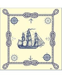 Ralufineart - Silk Scarf Nautical Chic Yellow Color - Lyst