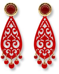 Michael Nash Jewelry - Amelia Carnelian Resin Cut Out Drop Earrings - Lyst