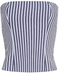 London Atelier Byproduct - Striped Strapless Corset - Lyst