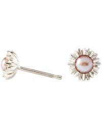 Lee Renee - Dahlia Bud Freshwater Pearl Earrings – - Lyst