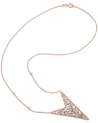Artisan - Rose Baguette Diamond Geometric Pendant Necklace - Lyst