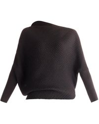 Paisie - Draped Knitted Jumper In - Lyst