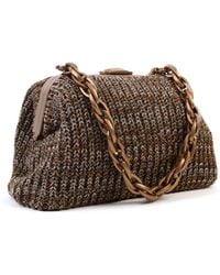 SJW BAGS LONDON - Neutrals Balmoral Knitted Purse Clutch - Lyst