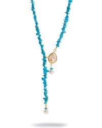 Ebru Jewelry - Lariat Necklace With Baroque Pearls - Lyst