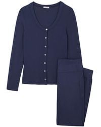 Mamu Dream - Ribbed Soft Modal Cardigan & Cuffed Leggings Set - Lyst