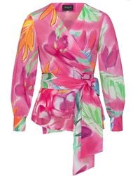 Marianna Déri - Wrap Blouse With Floral Print - Lyst