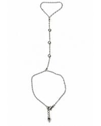 Jagged Halo Jewelry - Margot Stainless Steel Hand Chain Rhodium Plated - Lyst