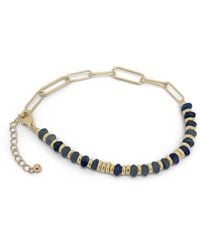 Clemence Wren - Jade Stone Paperclip Bracelet - Lyst