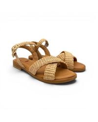 Franchetti Bond - Neutrals Alicia Italian Raffia Natural - Lyst