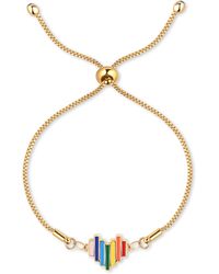 Rejected Hearts Club - Prideful Heart Charm Adjustable Bracelet - Lyst