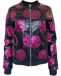 Any Old Iron - Smiley Sequin Bomber Jacket - Lyst