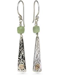 Isla Silver - Prehnite Textured Sterling Drop Earrings - Lyst