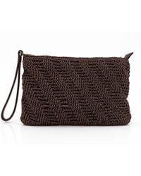 Hamel Atelier - Handwoven Raffia Clutch Bag - Lyst