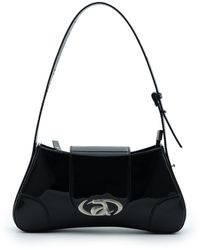 A by Anyah - Aisha Midnight Gloss Shoulder Bag - Lyst
