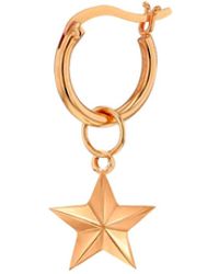 True Rocks - 18Kt-Plated Mini Star Charm On Hoop - Lyst