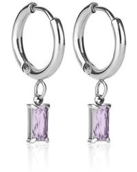 Evie Jewelry - Luxe Tanzanite Drop Huggie Earrings - Lyst