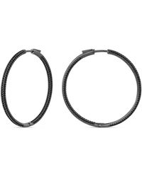 SALLY SKOUFIS - Pursuit Pave Hoops With Made Cz Diamond Stimulant - Lyst