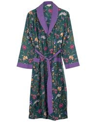 Inara - Indian Cotton Fields Print Robe - Lyst